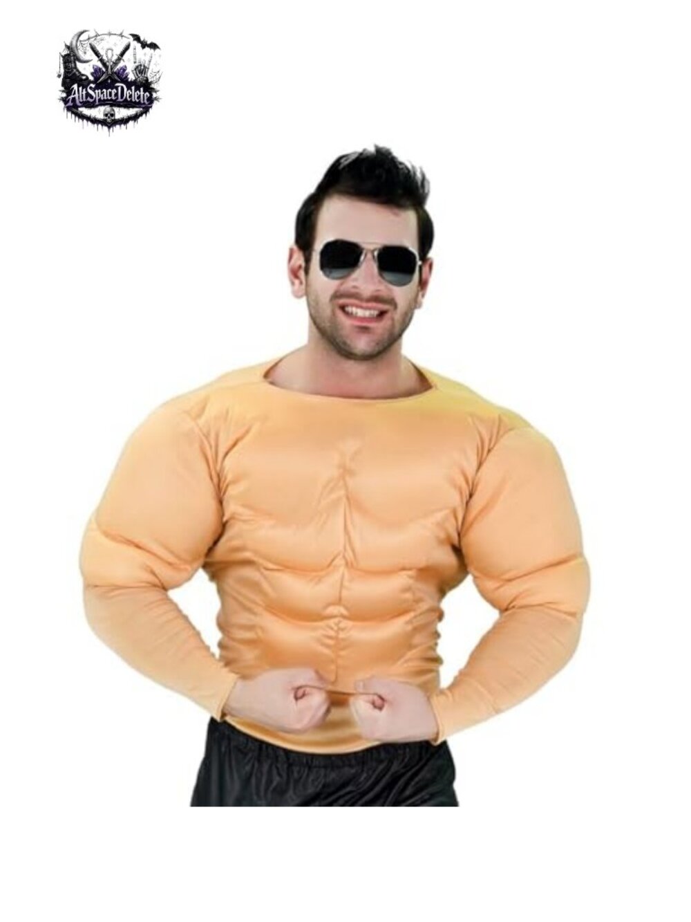 Men's Muscle Suit Costume One Size Polyester Bodybuilder Halloween